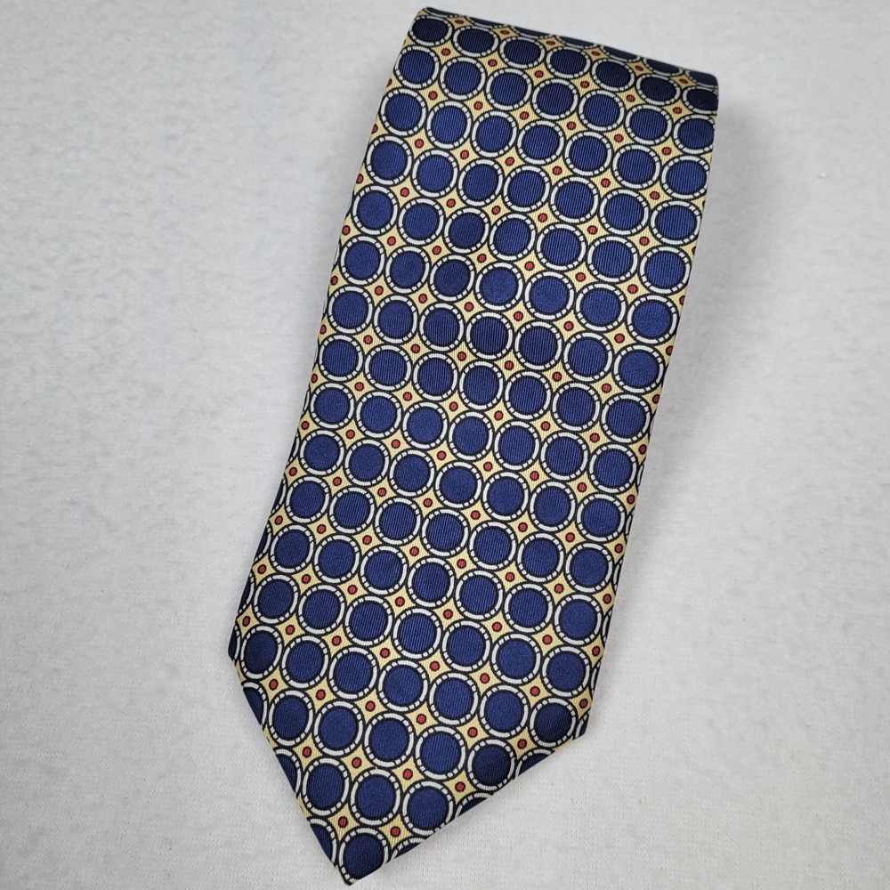 Vintage Robert Talbott For J.D. Morgan 100% Silk Tie 3.5" X 60" Blue Made In USA